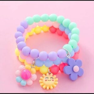 Colorful Beaded Kids Bracelet Set